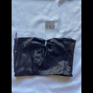 Zara leather tube top